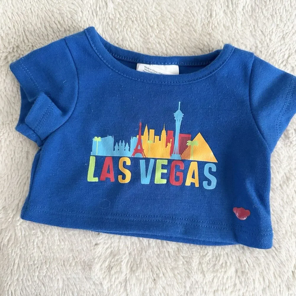 Build A Bear Workshop Blue Las Vegas T-Shirt Top Clothes